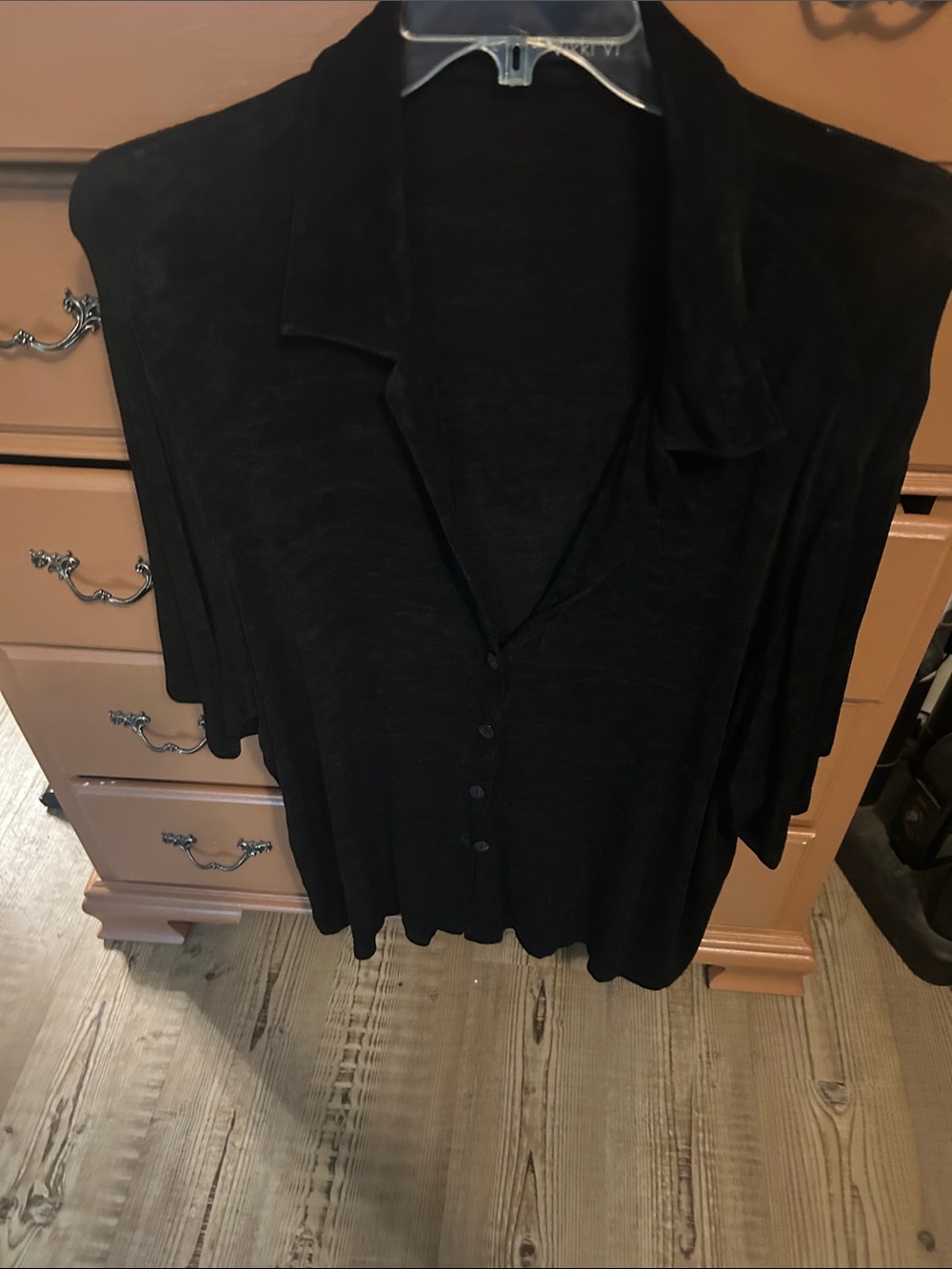 Vikki Vi Black Button-Front Women's Top